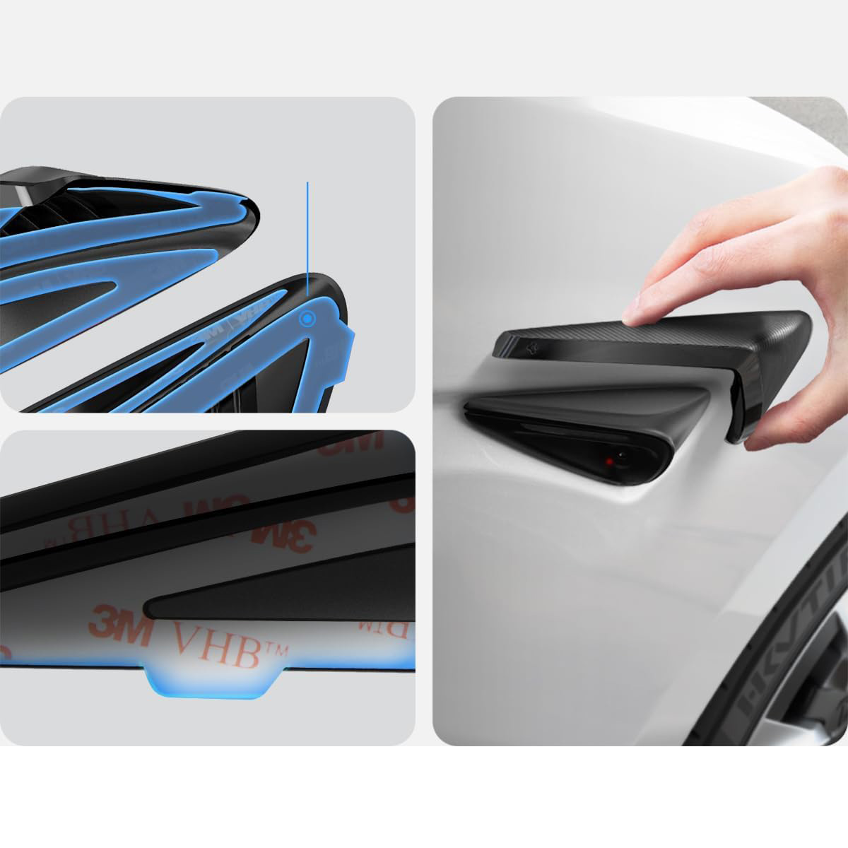 Osłony na kamery boczne do Tesla Model 3 Highland 2024, Spigen Side Camera Protection Cover, karbonowa